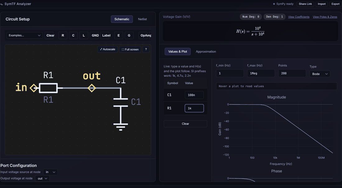 SymTF - Symbolic Circuit Analyzer
